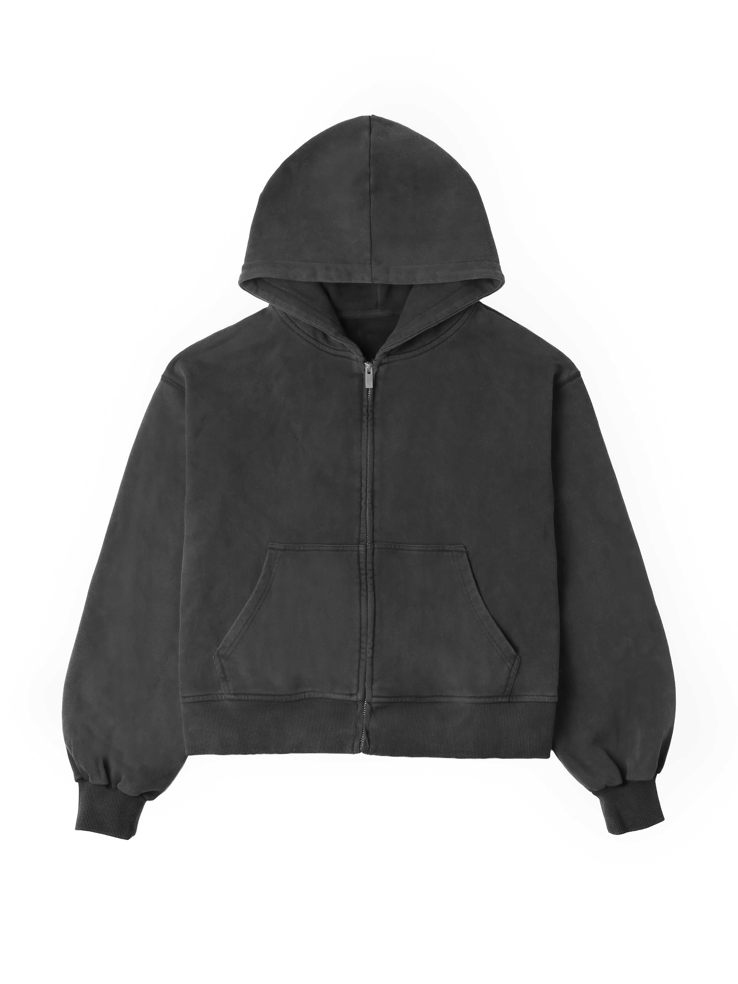 ZIP-UP HOODIE | CHARCOAL
